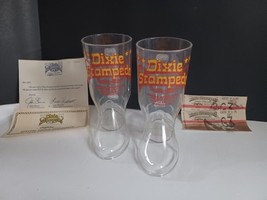Vintage 2 Souvenir Dixie Stampede Plastic Boots Cups Lot with Tickets &amp; Coupons - £18.54 GBP