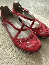 Jambu Blossom Encore Mary Jane CrissCross Strap Flat Shoes Red Womens Si... - $615.96 MXN