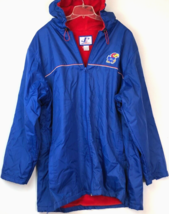 $125 Kansas Jayhawks NCAA Vintage 90s Hooded Blue Logo Athletic Zip Parka 2XL - £111.14 GBP