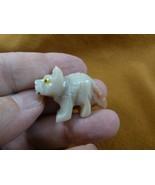 (Y-TIG-52) little white red baby TIGER figurine SOAPSTONE PERU stone tigers - $12.62 CAD