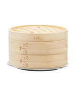 MIU Bamboo Steamer Basket 2-Tier 10&quot; 4-Piece Dim Sum Dumpling Healthy Co... - $925.21 MXN