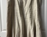 Liz CLaibourne Linen Flare Skirt  Womens Plus Size 16 Beige Mid Length C... - $25.69