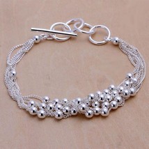 New beautiful Fashion Cute wedding lady silver women beads pretty bracel... - $7.40