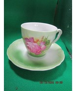 ANTIQUE GERMAN COFFEE CUP FLORAL ROSES [87] - $47.52 CAD