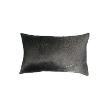 12 X 20 Gray And White Cowhide Throw Pillow - $133.49