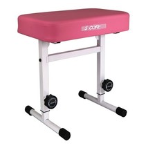 Keyboard Bench Piano Stool T Style Pink Thick Padded Cushion Seat | Heig... - $80.39