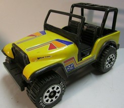 Rare 1970&#39;S Tonka Jeep 4x4 Yellow MR-970 Pressed Steel Toy Truck - £71.93 GBP