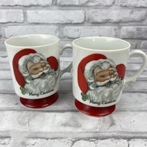 Lefton Santa Claus Merry Christmas Footed Pedestal Mug Merry Christmas S... - £17.83 GBP