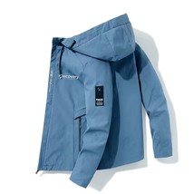 National clothing 2022 men&#39;s hooded windbreaker jacket  coat waterproof casual w - £91.10 GBP