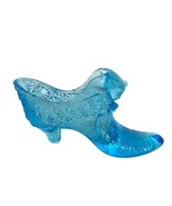 Cat Shoe Slipper 5.5&quot; x 3&quot; Daisy and Button Aqua Blue Turquoise Vintage ... - £22.16 GBP