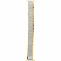 Mens 16-22 mm Two Tone Straight, Spring End Expansion Watch Band - £30.84 GBP