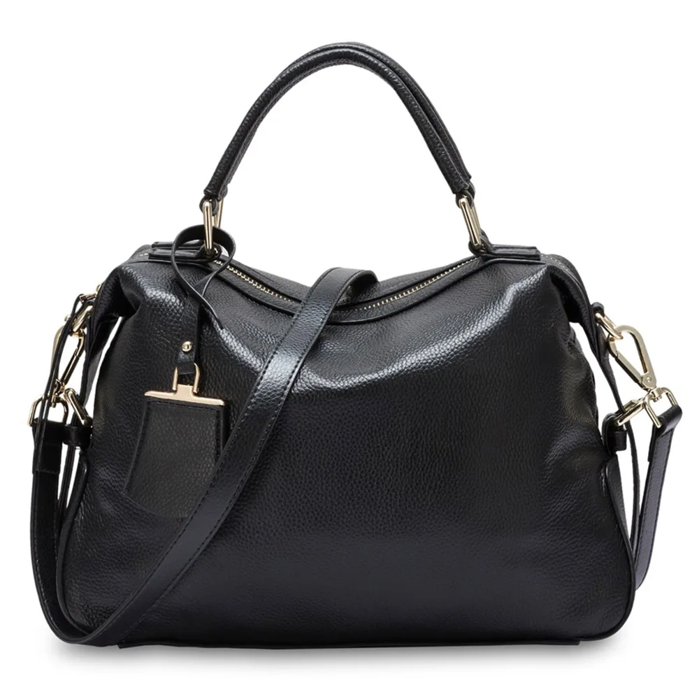 Zency Fashion Women Tote Bag 100% Genuine Leather Handbags Female Boston... - $121.59