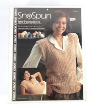 Vintage WonderArt 80s  Knit / Crochet Vest Kit Fashion Caron SnoSpun Yarn - $42.31