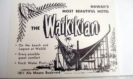 1958 Ad The Wakikian Hawaii&#39;s Most Beautiful Hotel - £6.38 GBP