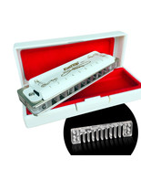 10 Hole Harmonica Diatonic Blues Harp White Color Transparent Acrylic Comb - $36.00