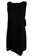 Cynthia Steffe Black Sheath Textured Stripes Little Black Dress LBD Size... - £15.21 GBP