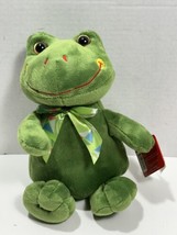 Frog Plush Coin Bank Green Frog 9.5” Woody Toys Vintage Piggy Money Bank - £23.49 GBP