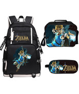 WM Legend Of Zelda Backpack Lunch Box Pencil Case Outdoor School Package C - $56.99