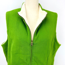 Old Navy XXL Knit Sherpa Kelly Green Vest Full Zip Pockets Heavy Weight - £23.72 GBP