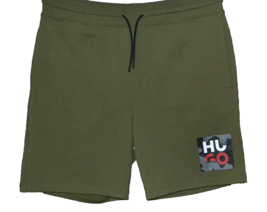 Hugo Boss Dark Green Logo Men&#39;s Jersey Cotton Casual Shorts Size 2XL - £62.16 GBP