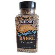 Kirkland Signature Everything Bagel Seasoning Spice Mix Kosher 17.8 Oz Shaker - £14.46 GBP