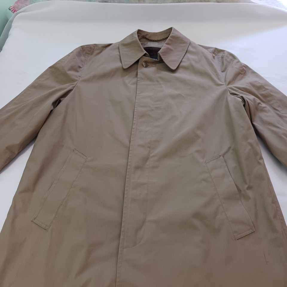 Botany 500 Men's Tan/Khaki Removable Liner Coat Size 40 Reg Made In USA Item image 12