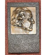 Rare Art Nouveau Plaque Goethe by Otto Hofner Bronze on Metal Stand - €72,76 EUR