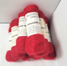 Vintage Ironstone Yarns English Mohair Blend Yarn Red Lot of 10 Skeins NEW - £52.56 GBP