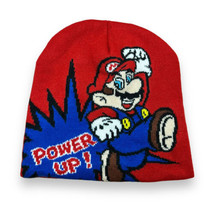 Super Mario Bros Youth Beanie Power Up Boys/Girls Winter Hat Knit Cap Toboggan - £7.41 GBP