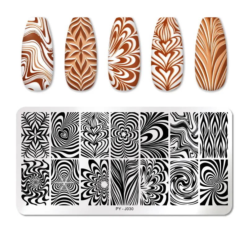 Sporting PICT YOU Geometry Nail Stamping Plates Lines Animal Fruits Theme Templa - £23.90 GBP