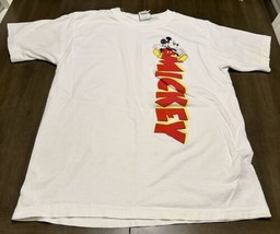 VTG Vintage Disney Mickey Mouse  Mens Medium White T Shirt - £19.65 GBP