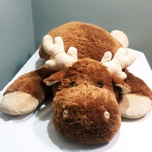 Jumbo Moose 40&quot; Plush Stuffed Animal Pillow CS International Brown Tan F... - £67.75 GBP