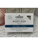 Cremo Exfoliating Body Bar With Shea Butter - Blue Cedar &amp; Cypress - 6 o... - £6.01 GBP