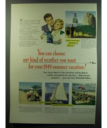 1949 Pan American Airlines Ad - You can choose any kind of weather you want - £14.55 GBP