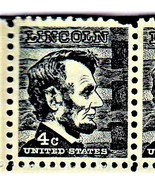 U S Stamp - Lincoln Black 4 Cent Stamps, Plate Block 1965 - $9.17 CAD