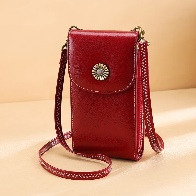 Geniuine Leather Woman&#39;s Bags Phone Bag Messenger Bag Fashion MINI Ladie... - $32.65