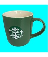 Starbucks Dark Green Ceramic Mermaid Coffee Tea Cup Mug 11 oz 2021 - £10.24 GBP