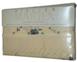 Atelier Martex SEVRES Pattern Luxury Percale Floral Twin Flat Sheet NEW - $29.65