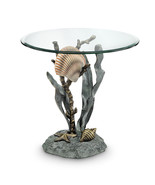SPI Aluminum Shells and Seagrass End Table - £370.00 GBP