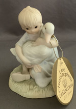 Lefton China Christopher Collection Hand Painted Girl with Goose 03850  - $7.50