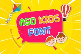 Aso Kids Font | Comic Fonts | Child Font | School Font | Comicraft | Funny Font  - £7.92 GBP