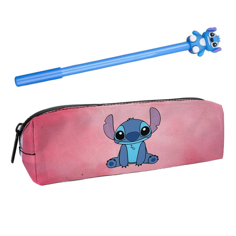 Disney Anime Lilo Stitch Pencil Case pen set Kawaii Stitch Print Pen Bag -4 - $80.33 MXN