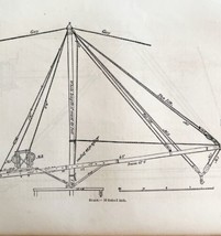 Oil Derrick Diagram Woodcut 1852 Victorian Industrial Print Drawing DWS1C - $39.99