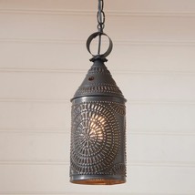 Hanging Lantern light in Kettle Black Tin - electric - £98.86 GBP