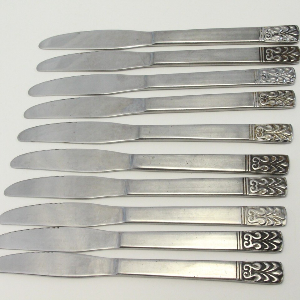 Carlyle Cameo Hong Kong Dinner Knives  8-1/4&quot;  Stainless  Lot of 10 - $17.63