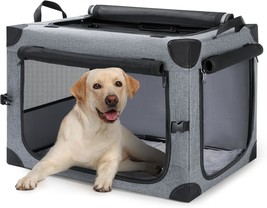 Collapsible Dog Crate, Portable Kennel For Large Dogs, 34.6 X 21.6 X 21.6 Inch,  - $67.99