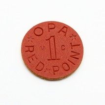 Authentic Vintage WWII OPA Red Ration Token - £4.65 GBP