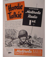 1944 Esquire Original Advertisement WWII Era MOTOROLA 2 way Radio Walkie... - £3.82 GBP