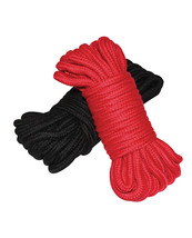 Plesur Cotton Shibari Bondage Rope 2 Pack - Black/red - £13.71 GBP