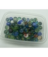 Lot of vintage cateye &amp; other swirl glass marbles 1 Pound 11 Ounces  - £14.73 GBP